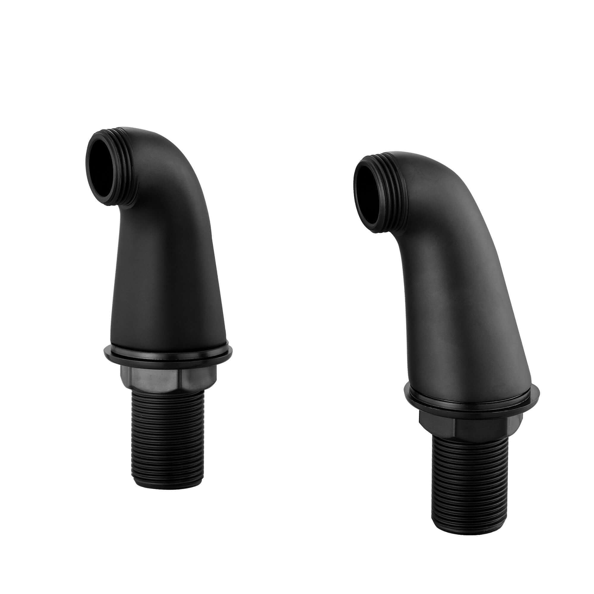 Buy Pair of standard bath tap legs for deck mounting - matt black online UK